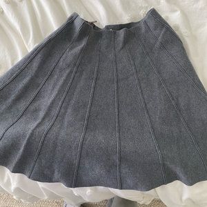 Gray Knit Circle Skirt
